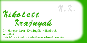 nikolett krajnyak business card