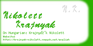 nikolett krajnyak business card